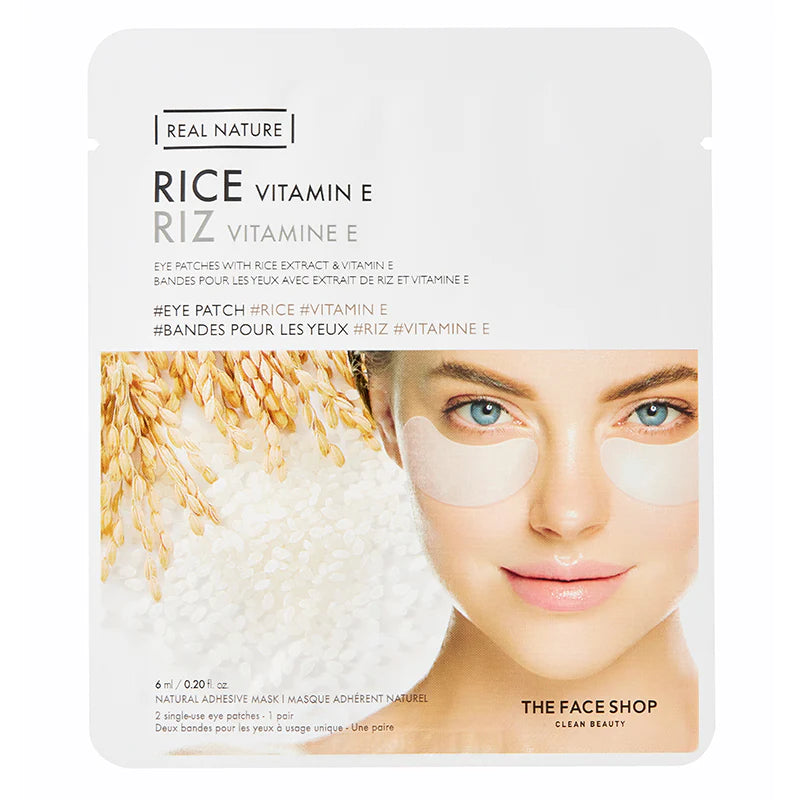 Real Nature Rice Vitamin E Eye Patches Seoul Collection