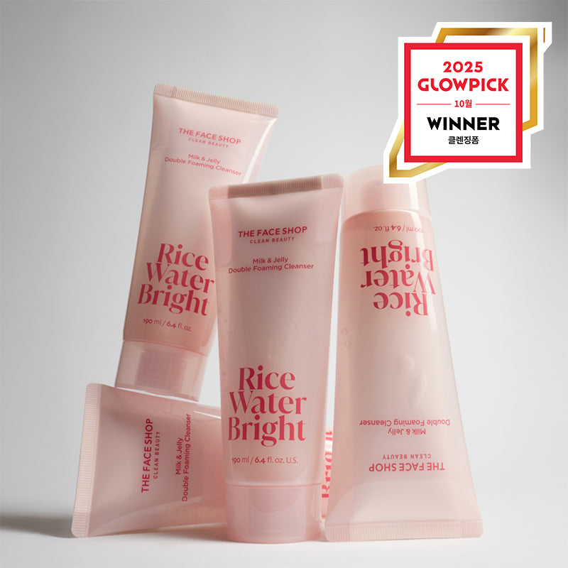 Rice Water Bright Milk & Jelly Double Foaming Cleanser