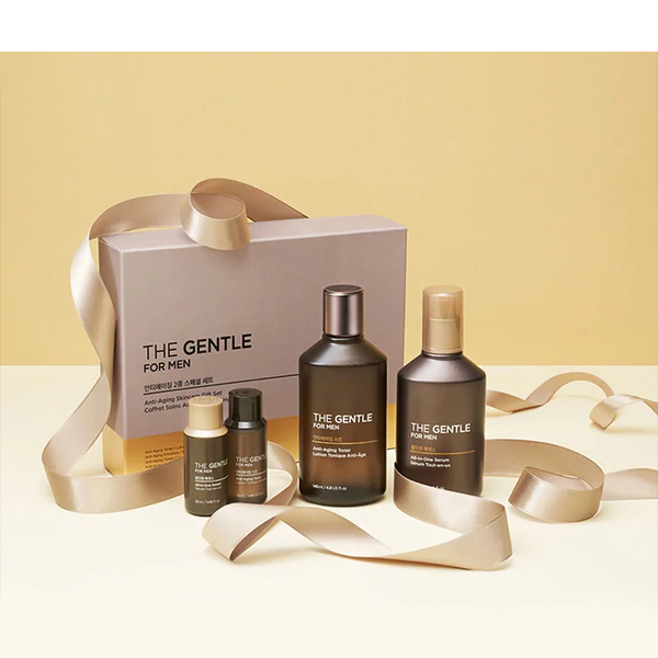 The Gentle For Men Toner & All-in-One Serum Anti-Aging Skincare Set