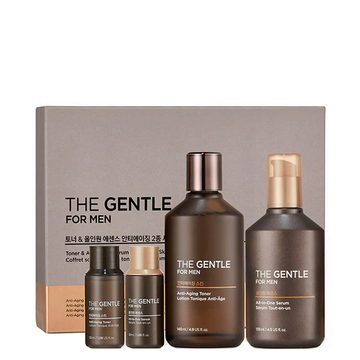 The Gentle For Men Toner & All-in-One Serum Anti-Aging Skincare Set